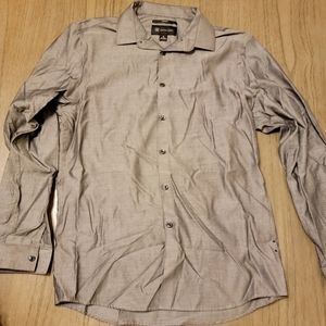 Men's Silver Button Down Shirt